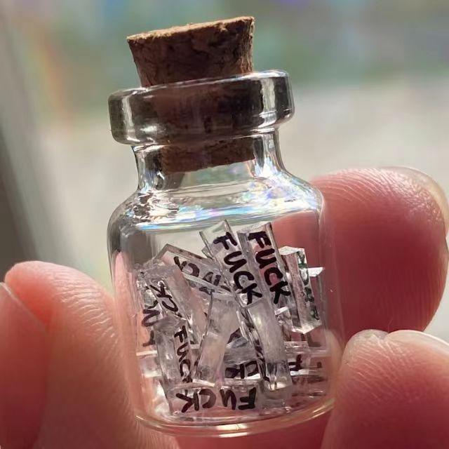 European Glass Bottle Keychain - Trendha