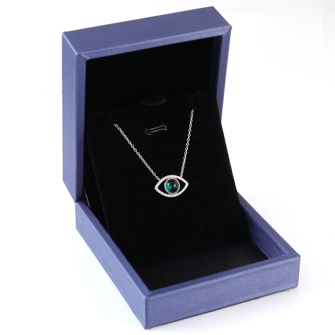 Eye Pendant Emerald Necklace Female - Trendha