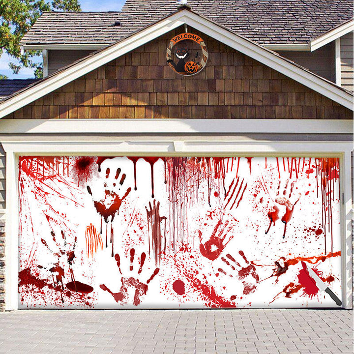 Halloween Party Decorative Hanging Cloth Garage Door Background Fabric