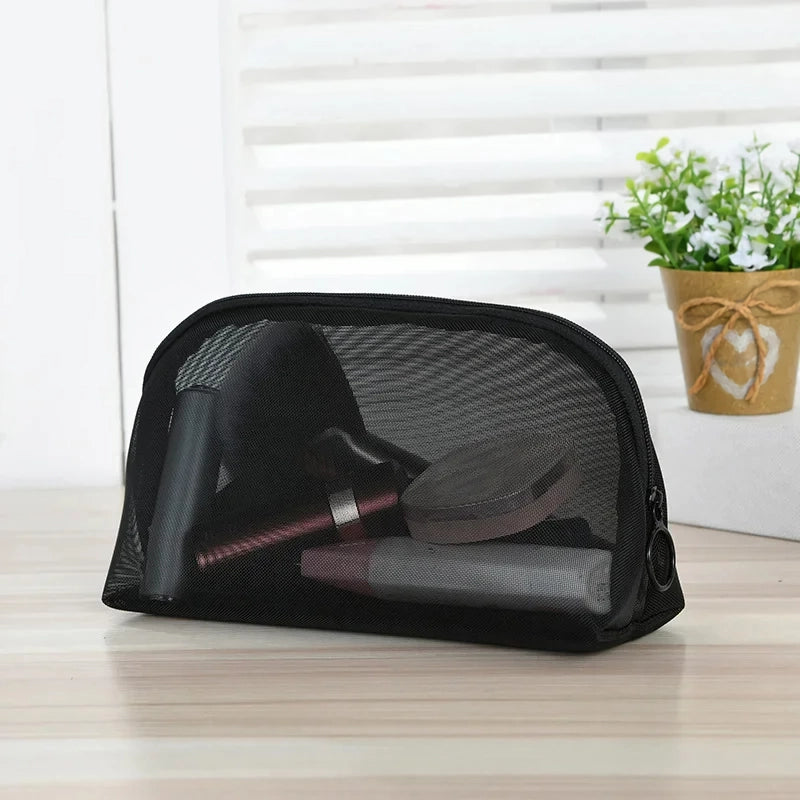 Transparent Mesh Makeup Bag