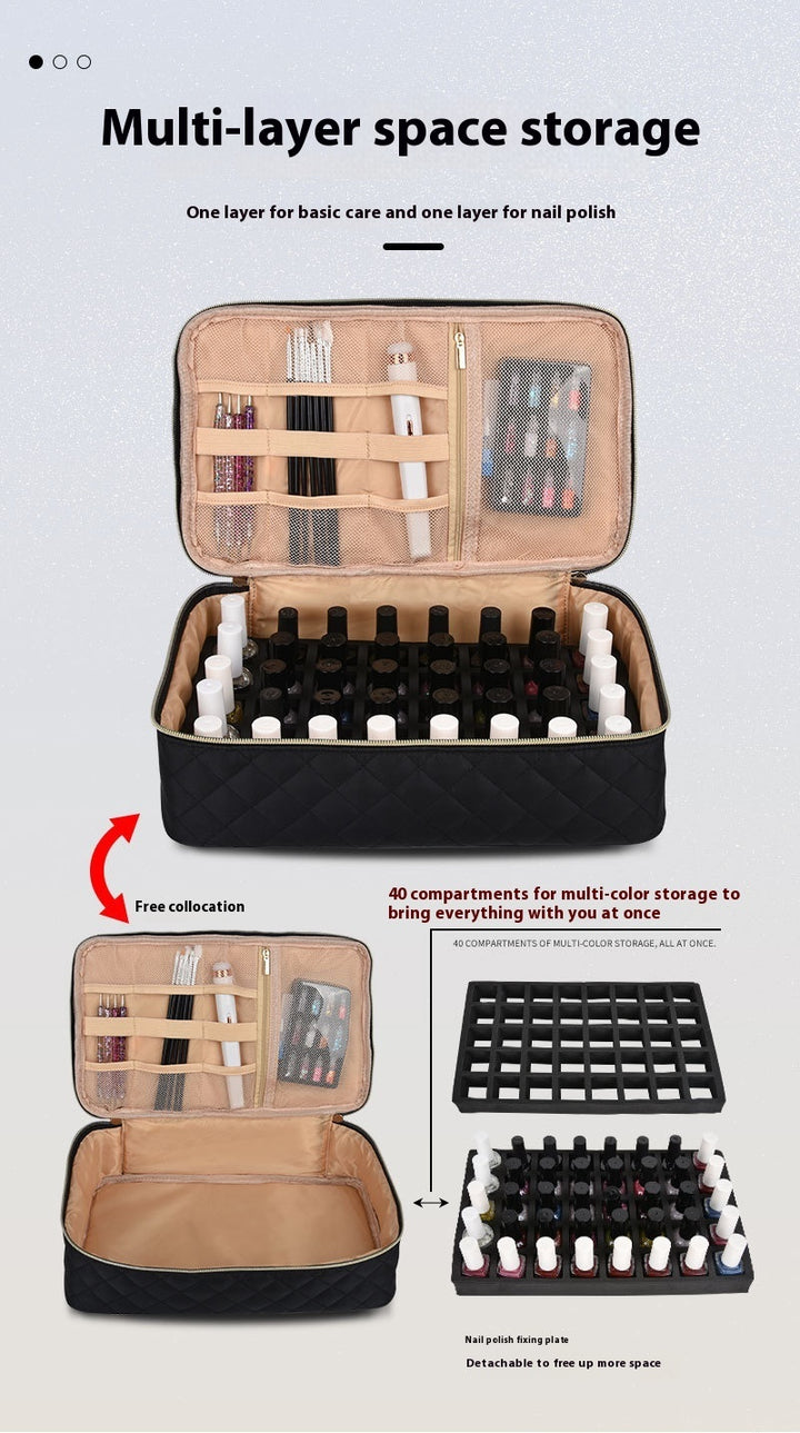 Double-layer Manicure Implement Storage Bag