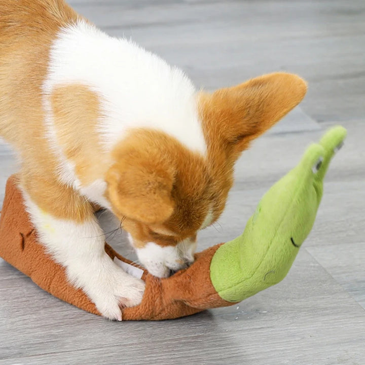 Interactive Plush Snail Snuffle Mat Toy for Dogs