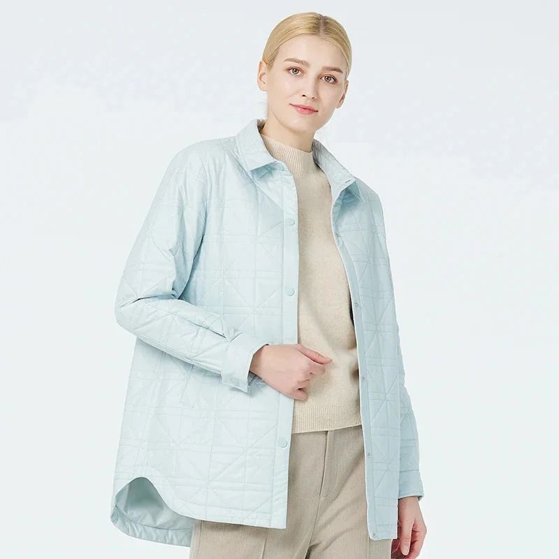 Women’s Quilted Polyester Zip-Up Jacket