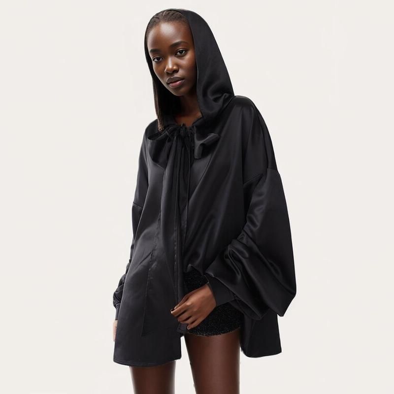 Women's Casual Hooded Long Sleeve Blouse