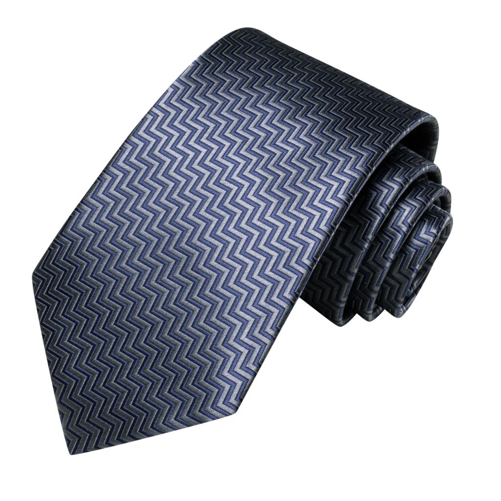 Elegant Grey Silk Tie Set for Men