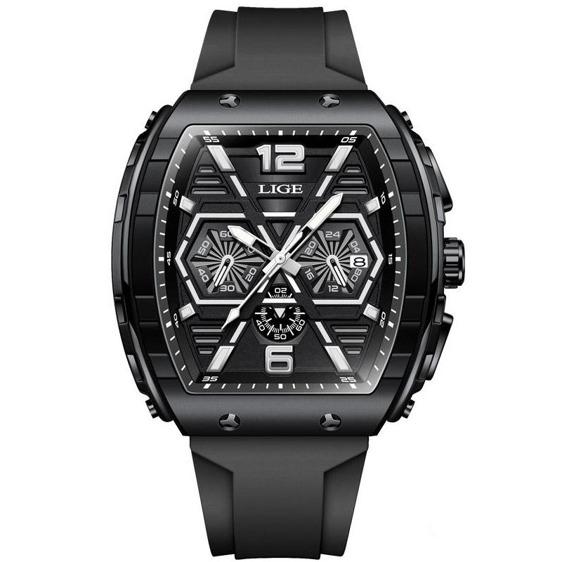 Luxury Square Waterproof Chronograph Watch