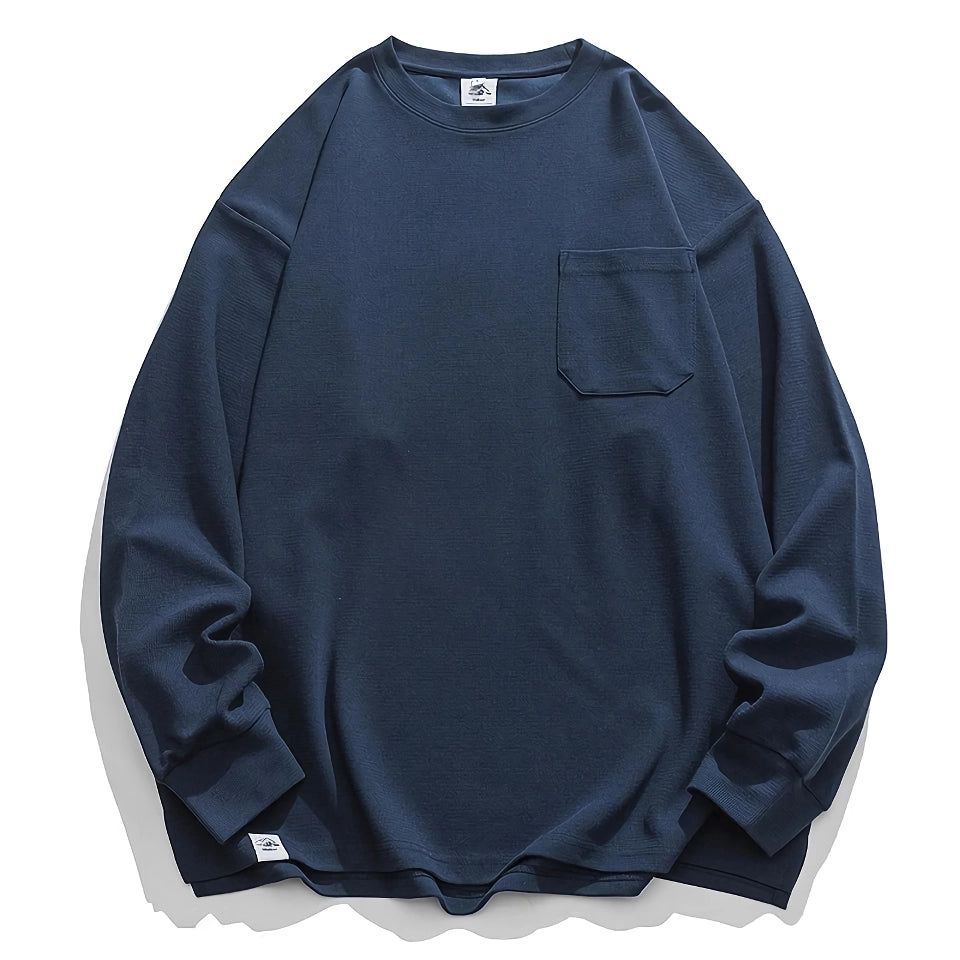 High-Quality Solid Color Long Sleeve Sweatshirt