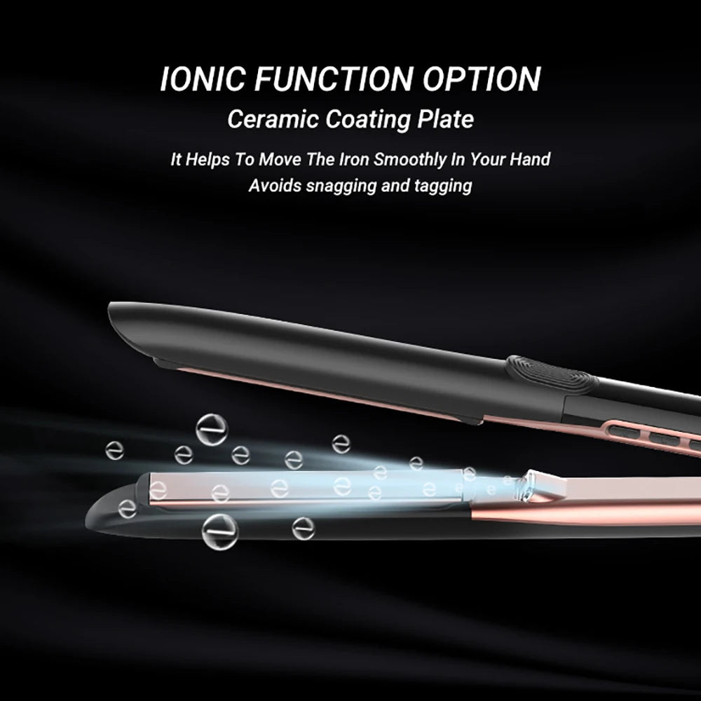 260℃ / 500 ℉ New 2 in 1 Hair Straightener Curler Fast Heating Flat Iron With a Vibration Function Negative Ion Ceramic Plates