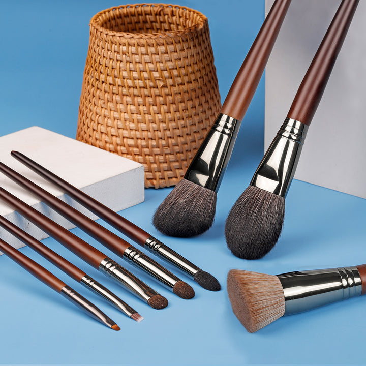 Professional 8-Piece Natural Hair Makeup Brush Set