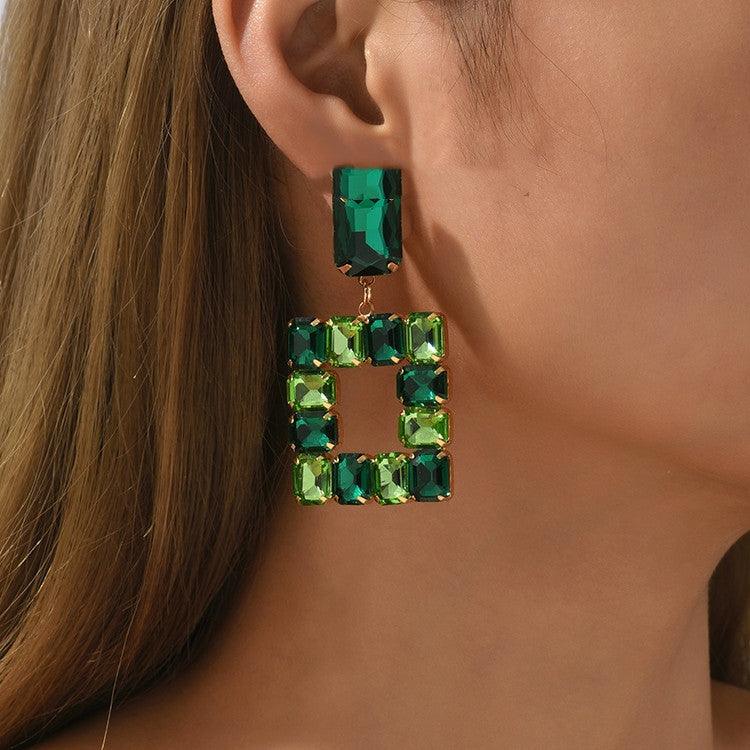 Fantastic Transparent Crystal Earrings Female Personality - Trendha