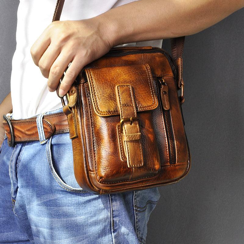Fashion Casual Shoulder Bag Top Layer Cowhide - Trendha
