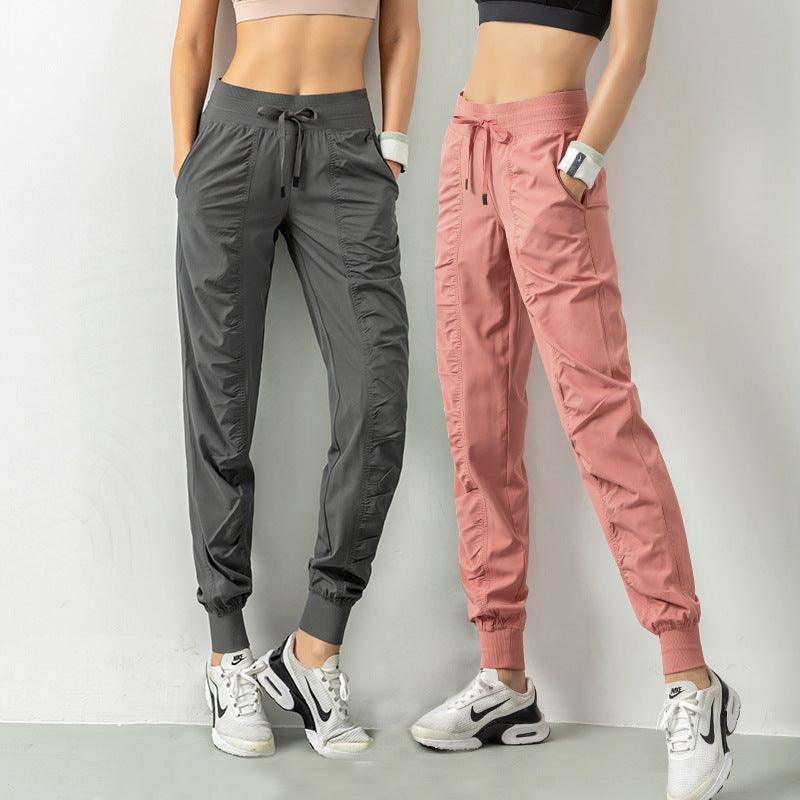 Women's Drawstring Nylon Joggers