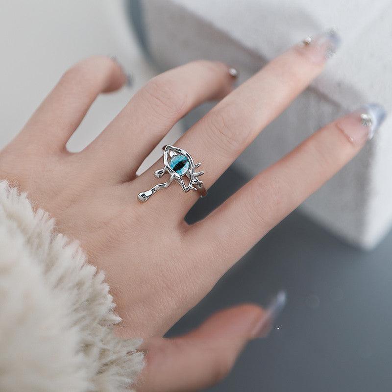 Fashion Devil's Eye Cat Ring Girl