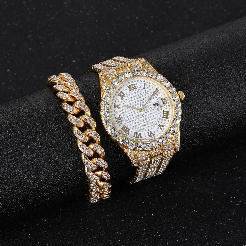 Fashion Hip Hop Chain Diamond Watch - Trendha