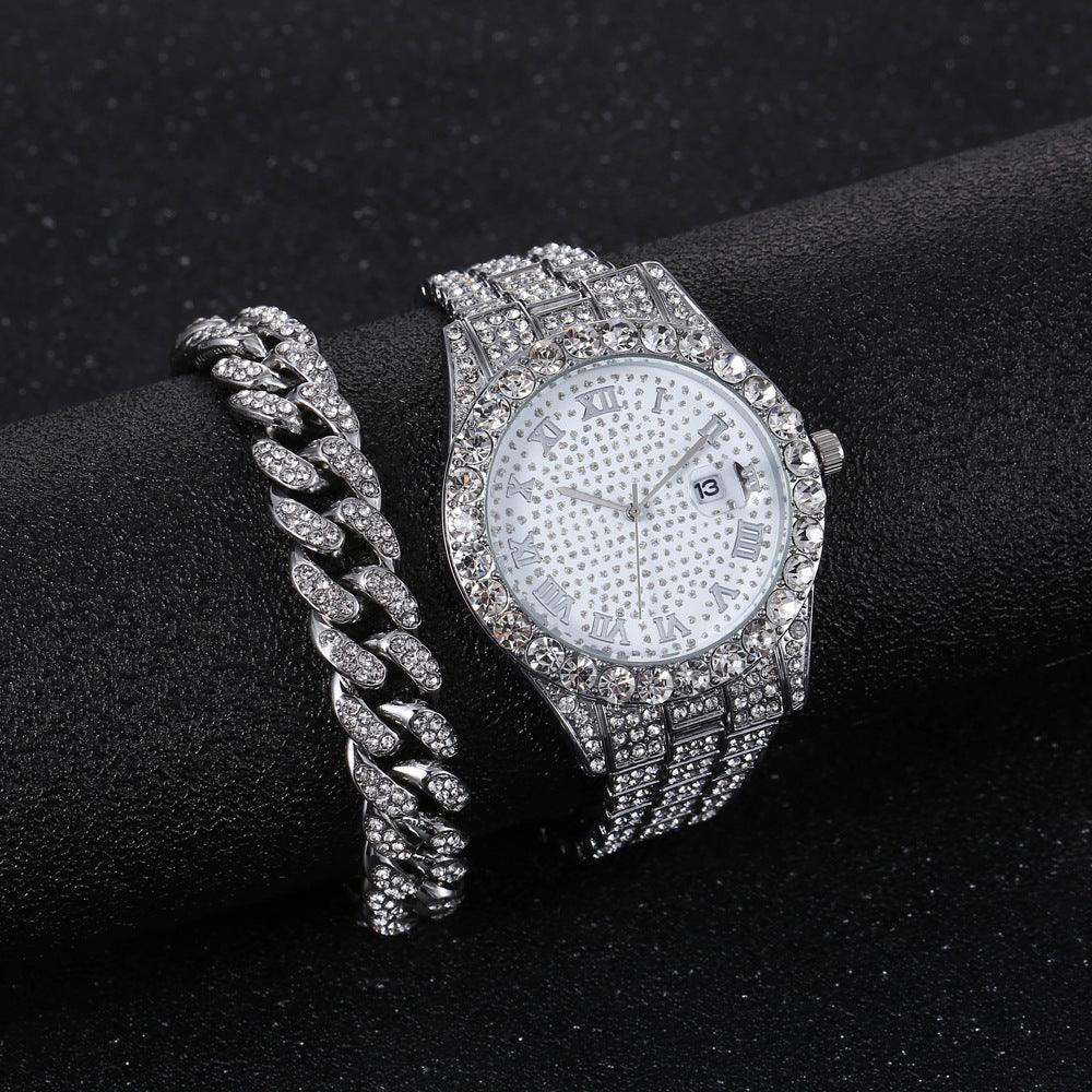 Fashion Hip Hop Chain Diamond Watch - Trendha