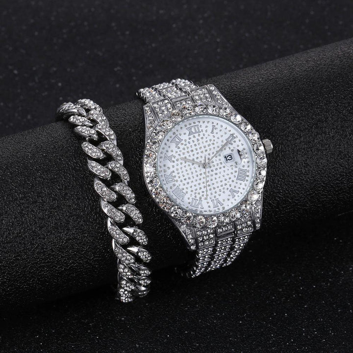 Fashion Hip Hop Chain Diamond Watch - Trendha