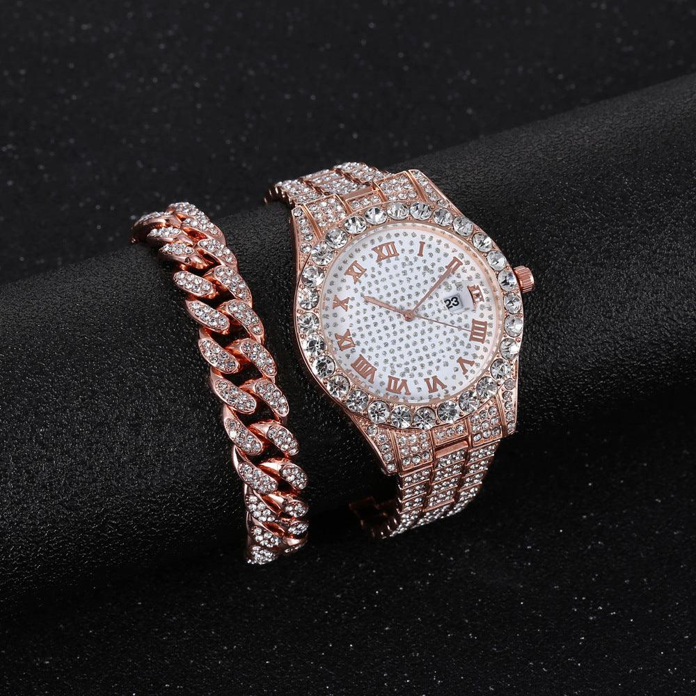 Fashion Hip Hop Chain Diamond Watch - Trendha