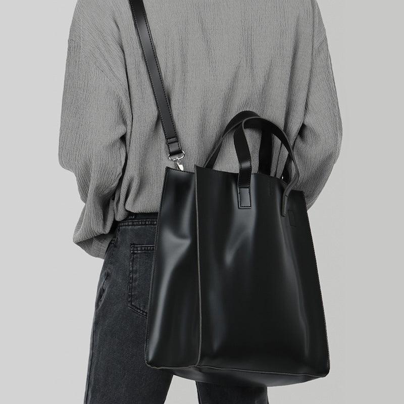 Fashion One-shoulder Men's Cross-body Bag With Large Capacity Leisure Pu - Trendha