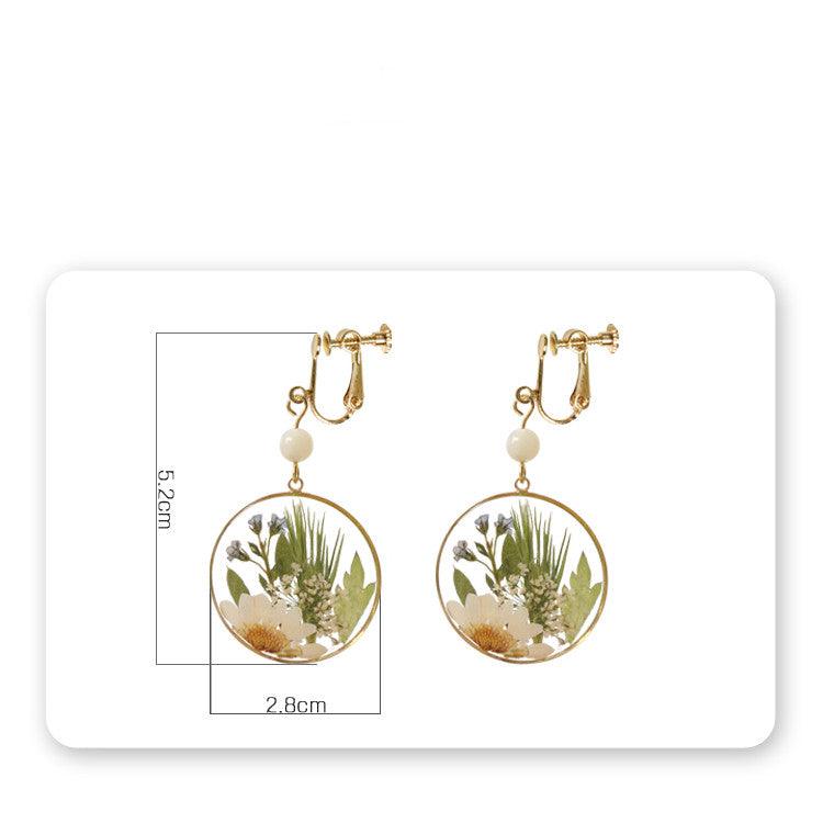 Fashion Resin Natural Plant Earrings - Trendha