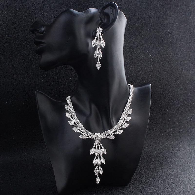 Fashion Rhinestone Jewelry Set Women's Handmade - Trendha