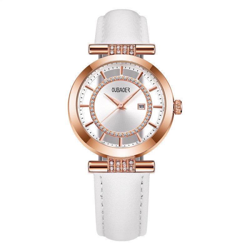 Fashion Rhinestone Personalized Hollow Watch - Trendha