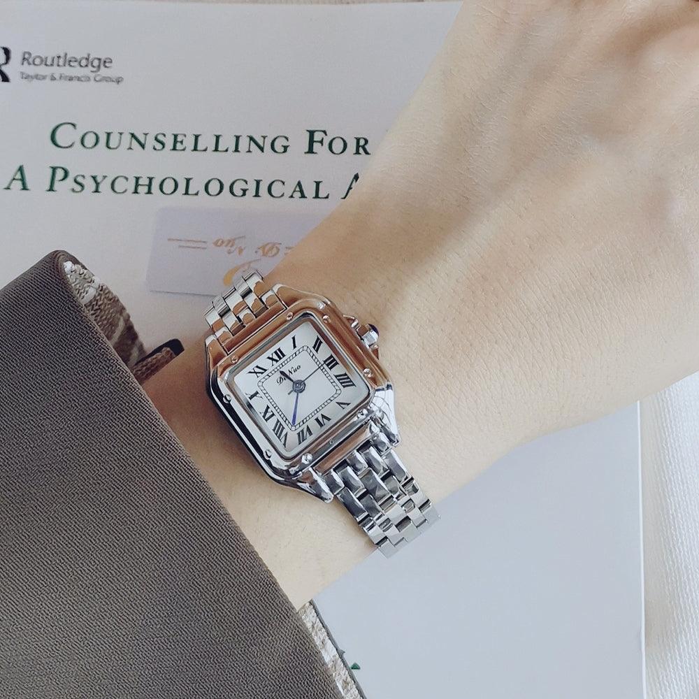 Fashion Square Simple Steel Band Quartz Watch - Trendha
