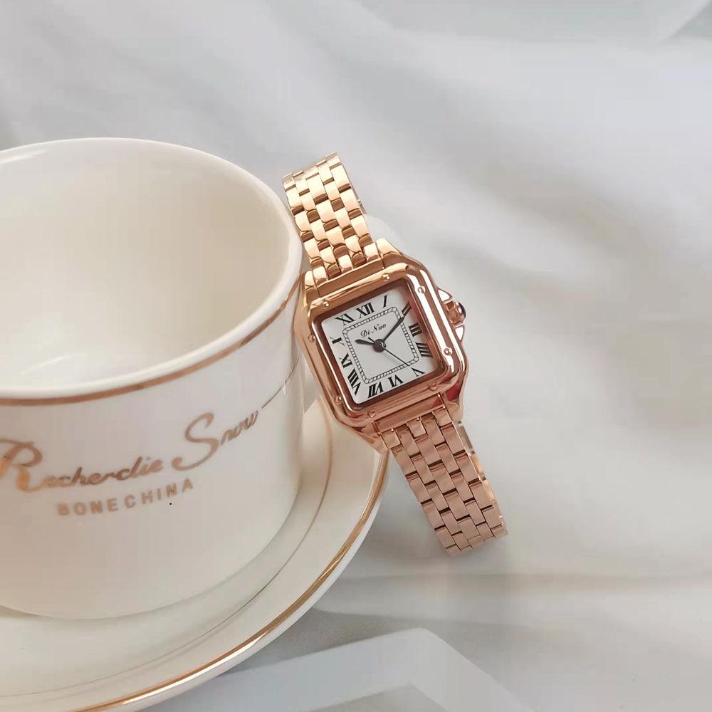 Fashion Square Simple Steel Band Quartz Watch - Trendha