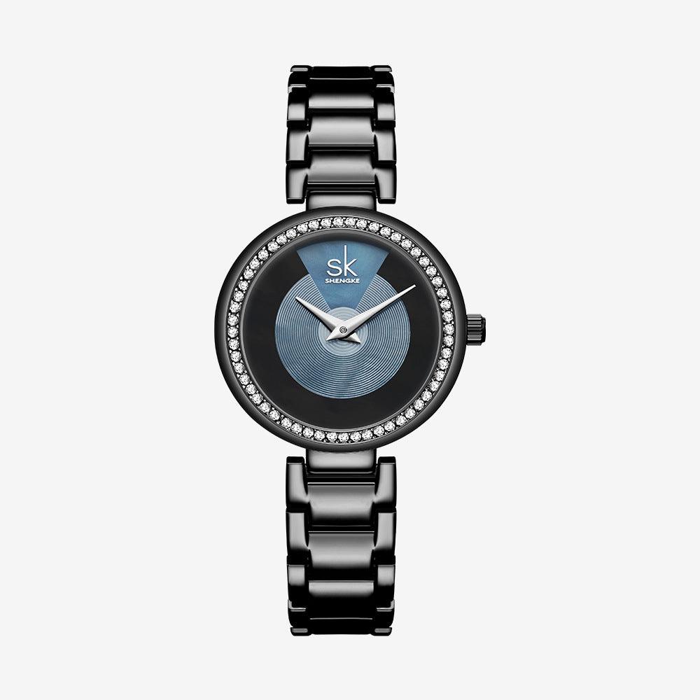 Fashion Trend Diamond Waterproof Steel Band Quartz Women's Watch - Trendha