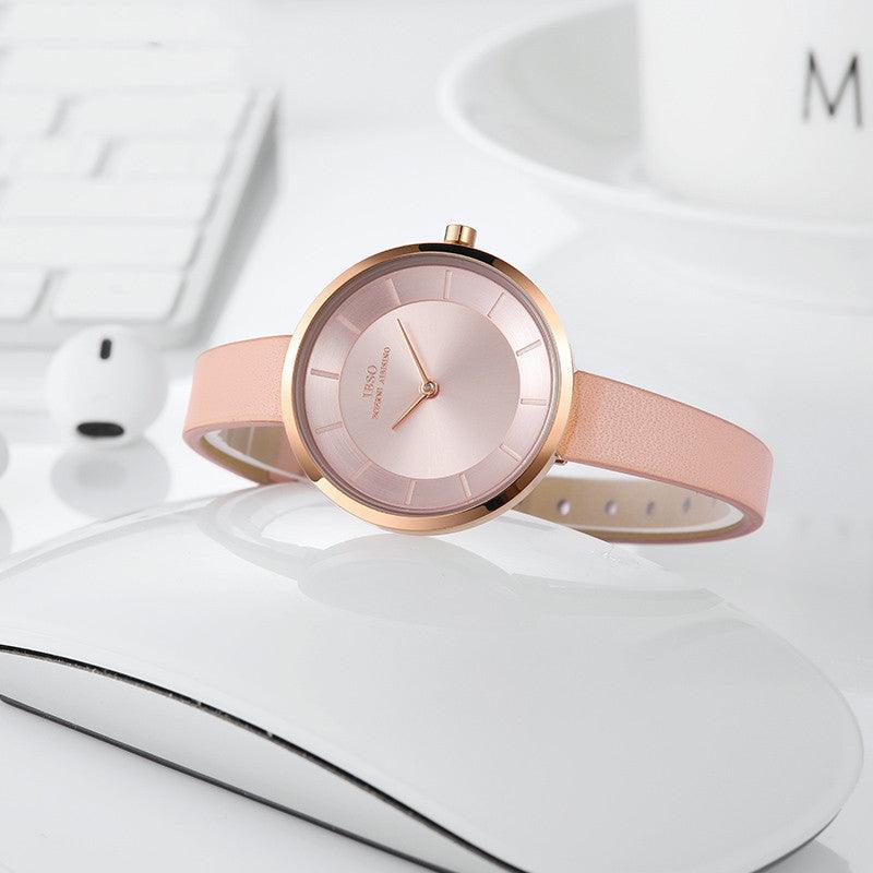 Fashion Trend Thin Ladies Student Waterproof Watch - Trendha