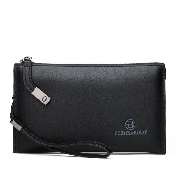 Fashion Wallet Men's Long Zipper Business Handbag Soft Leather - Trendha