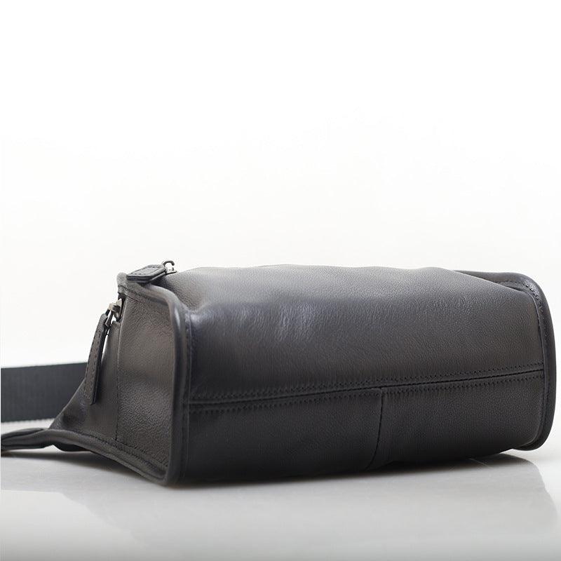 Fashionable Retro Wide Shoulder Strap One-shoulder Cross-body Soft Leather Women - Trendha