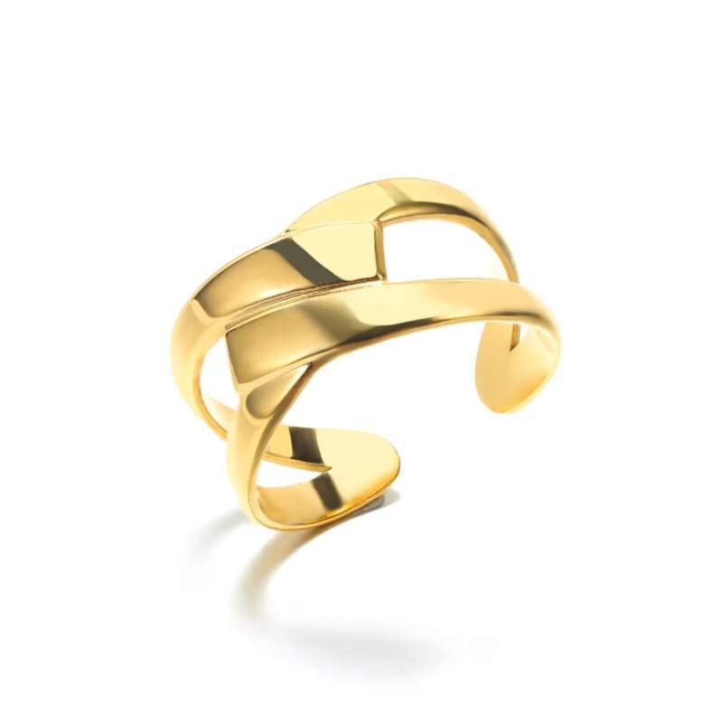 Chic Stainless Steel Minimalist Rings for Women
