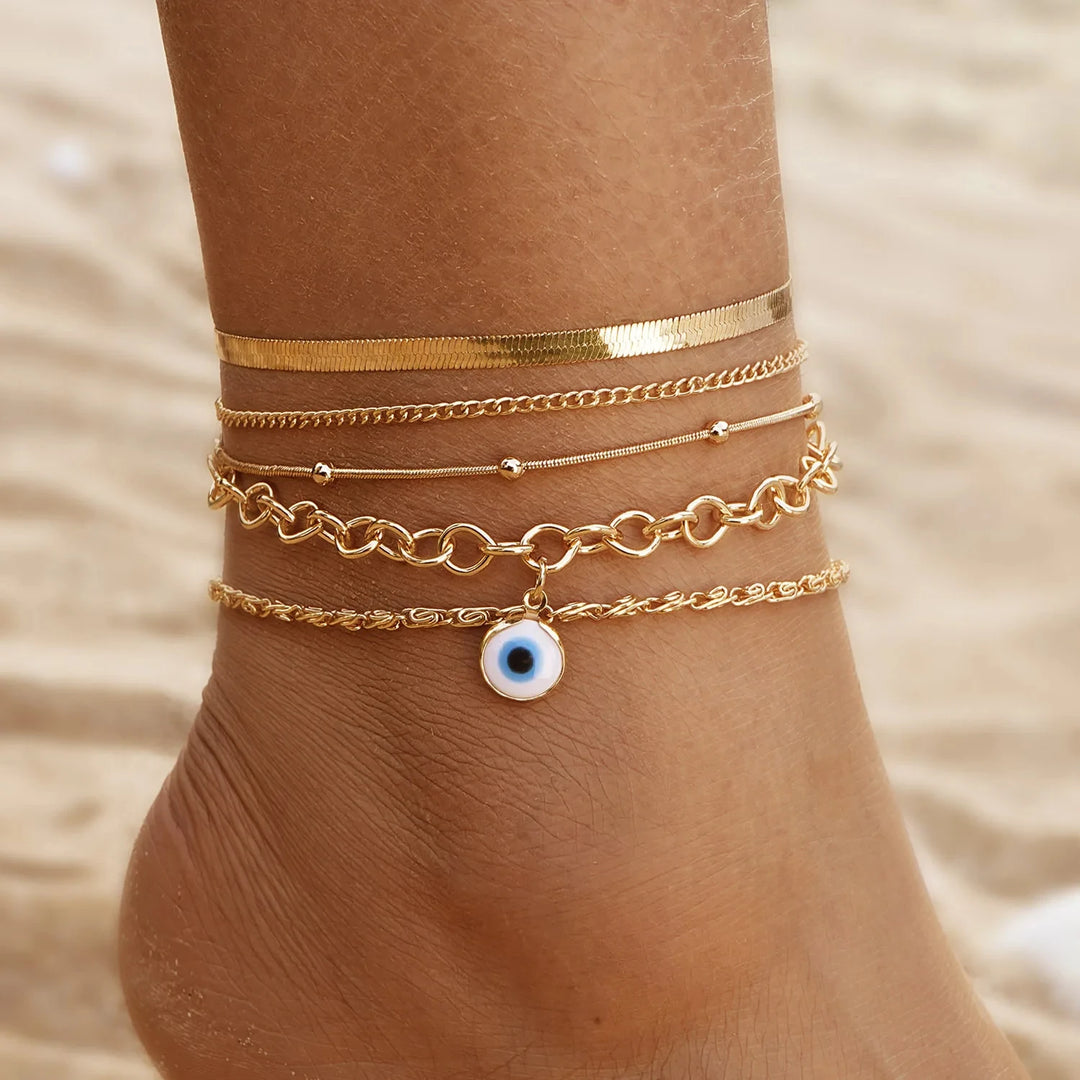 Blue Evil Eye Anklet Bracelet