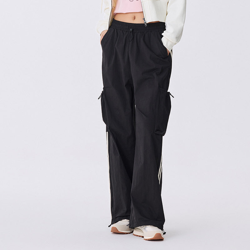 Casual Women’s Elastic Waist Drawstring Wide Leg Pants