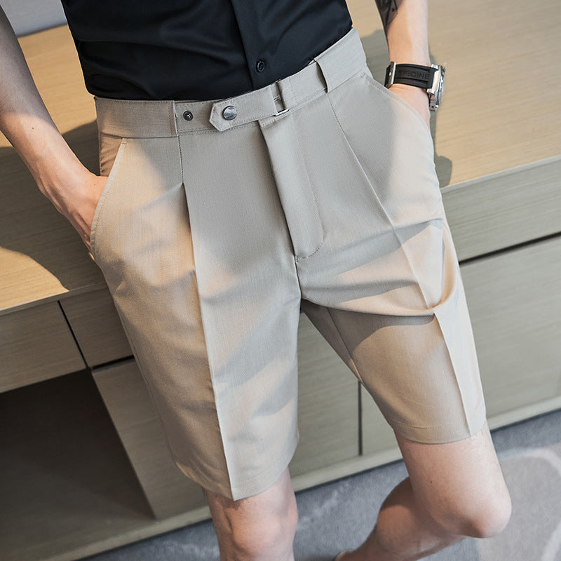 Suit Shorts Men's Summer Thin Slim Fit All-matching