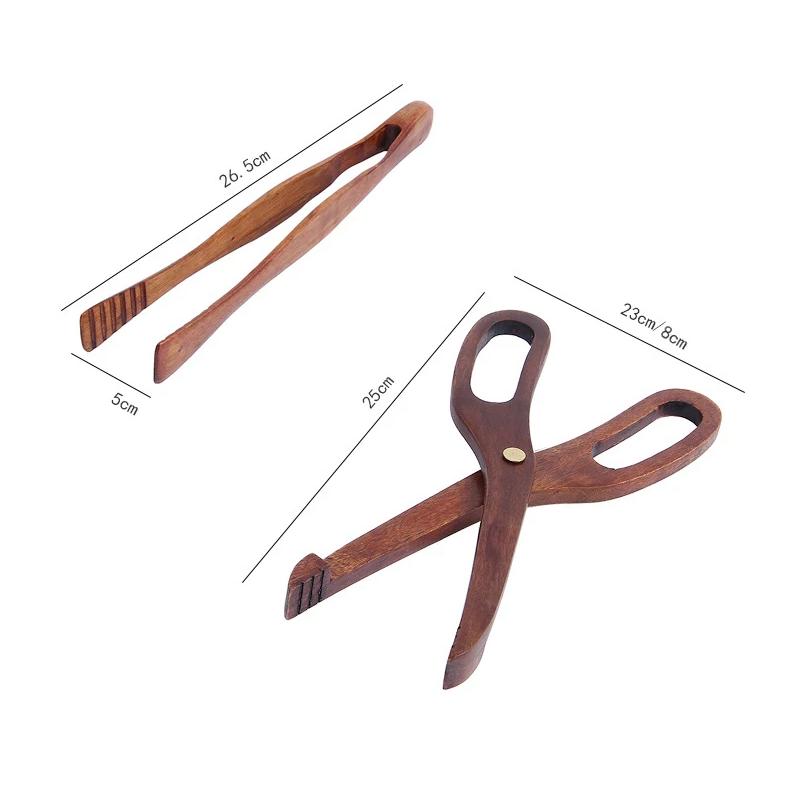 Versatile Bamboo Kitchen Tongs