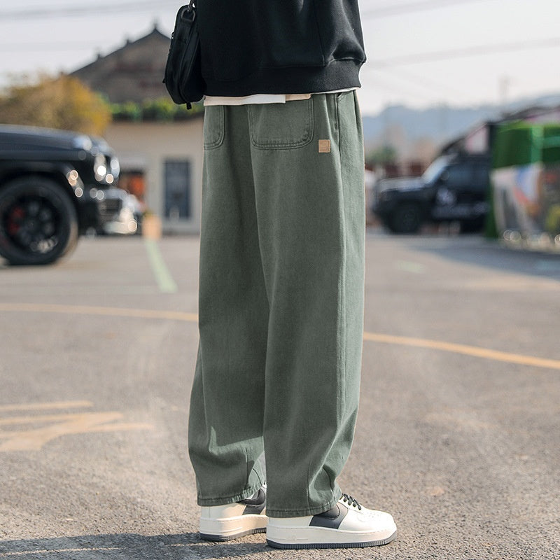 Men's Loose Cargo Pants Straight Casual Trousers