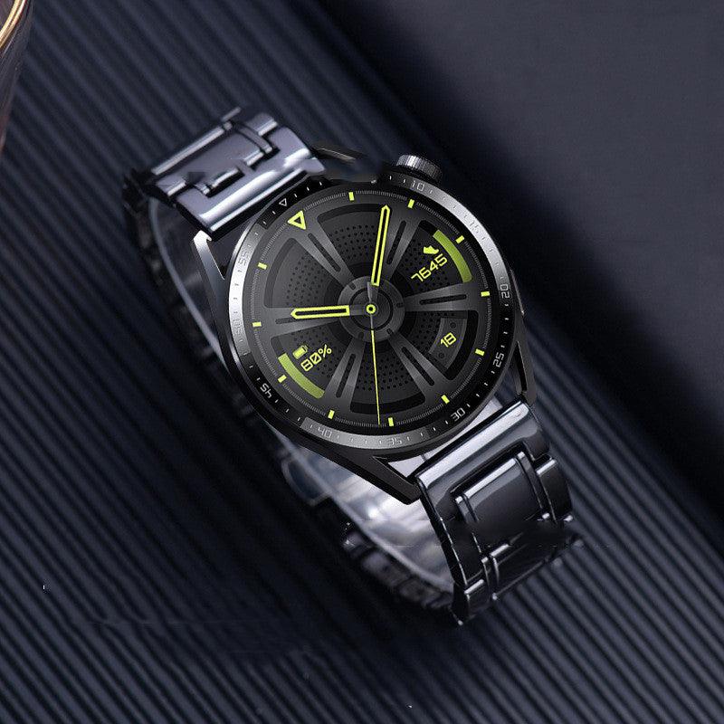 Five-pearl Ceramic Stainless Steel Black Frosted Strap - Trendha