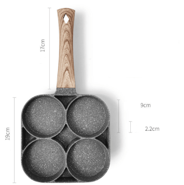 Four Hole Omelette Pan, Non-stick Pan - Trendha