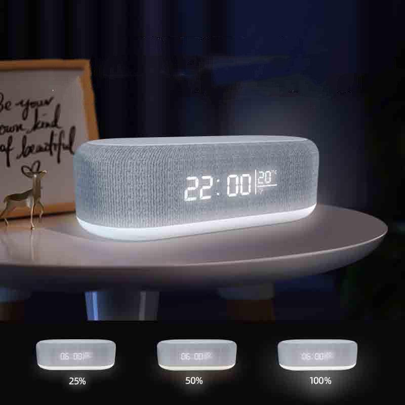 Four-in-one Small Night Lamp Alarm Clock Wireless Charger - Trendha