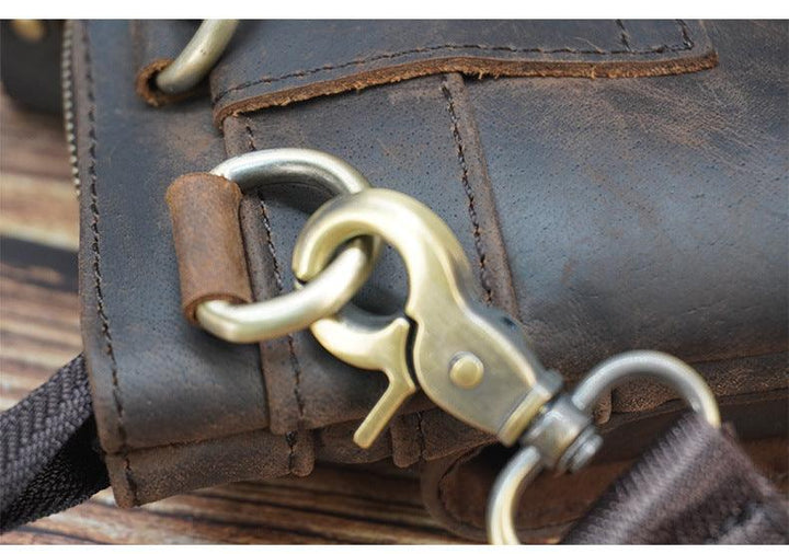 Genuine Leather Cell Phone Waist Bag Niche Simple Mini - Trendha