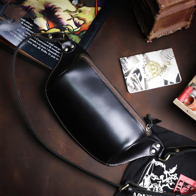 Genuine Leather Men's Chest Bag Cross-body Casual Top Layer Cow Leather Retro - Trendha