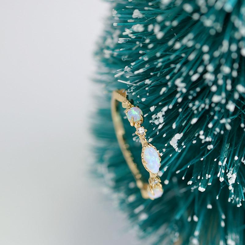Gold-plated Inlaid Light Luxury Thin Ring