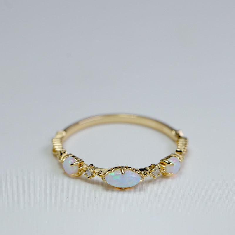 Gold-plated Inlaid Light Luxury Thin Ring - Trendha