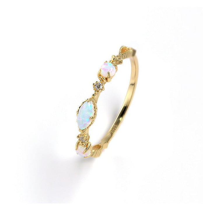 Gold-plated Inlaid Light Luxury Thin Ring - Trendha