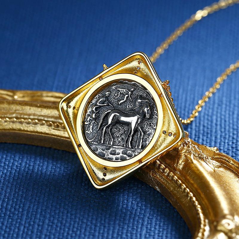 Gold Vintage Coin Sweater Chain - Trendha