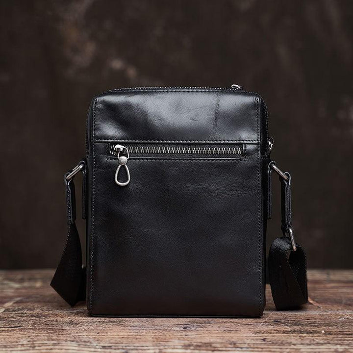 Handmade Men's Leather Shoulder Bag Simple - Trendha
