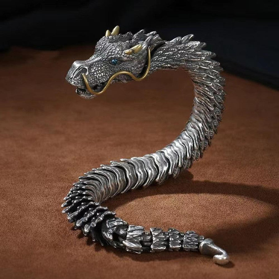 Handmade Retro Domineering Dragon Head Bracelet Men's Fashion - Trendha