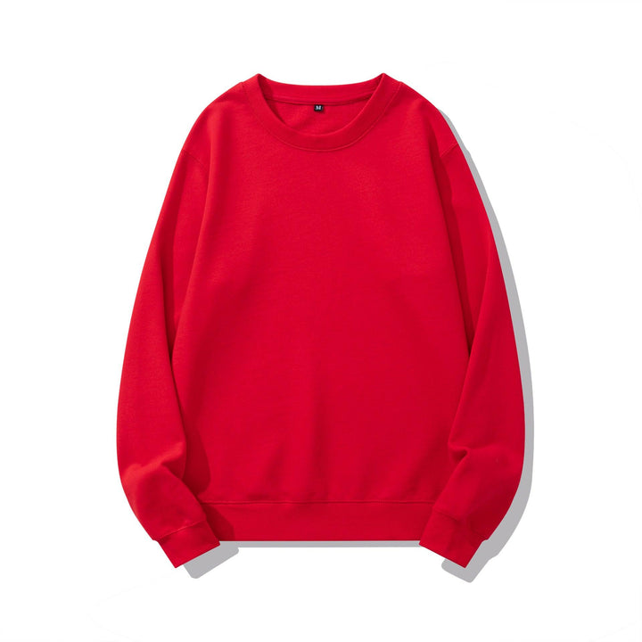 Heavyweight Round Neck Sweater Thickened Terry Solid Color Couple - Trendha