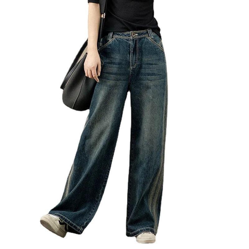 High Waist Loose Drooping Straight Wide Leg Women - Trendha